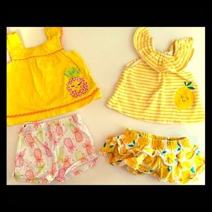 Two (2) to Two (2) piece infants summer sets.